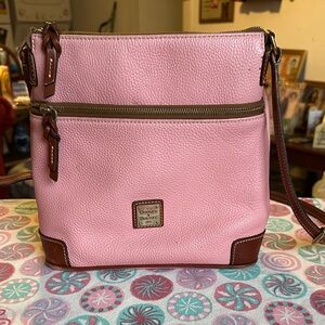 Dooney & Bourke Pink and Brown Crossbody Bag